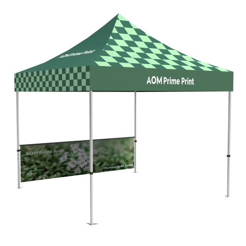 10x10 Custom Pop Up Canopy Tent & Double-Sided Half Backwall 21 10x10 Custom Pop Up Canopy Tent & Double-Sided Half Backwall 21
