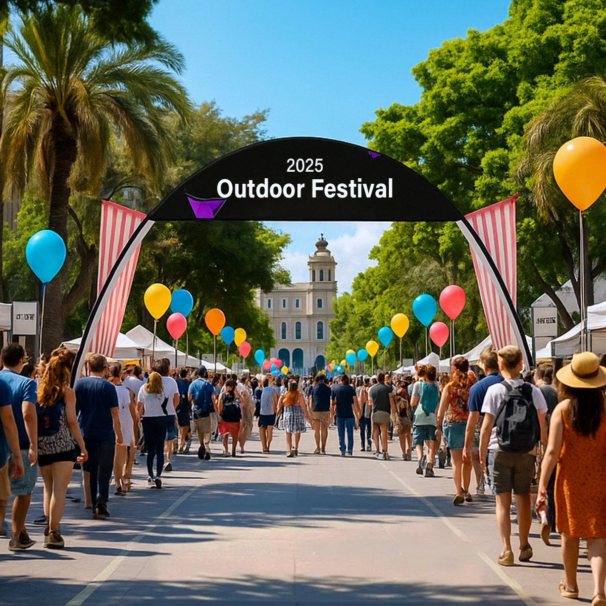 2025 outdoor festival archway event crowd scene