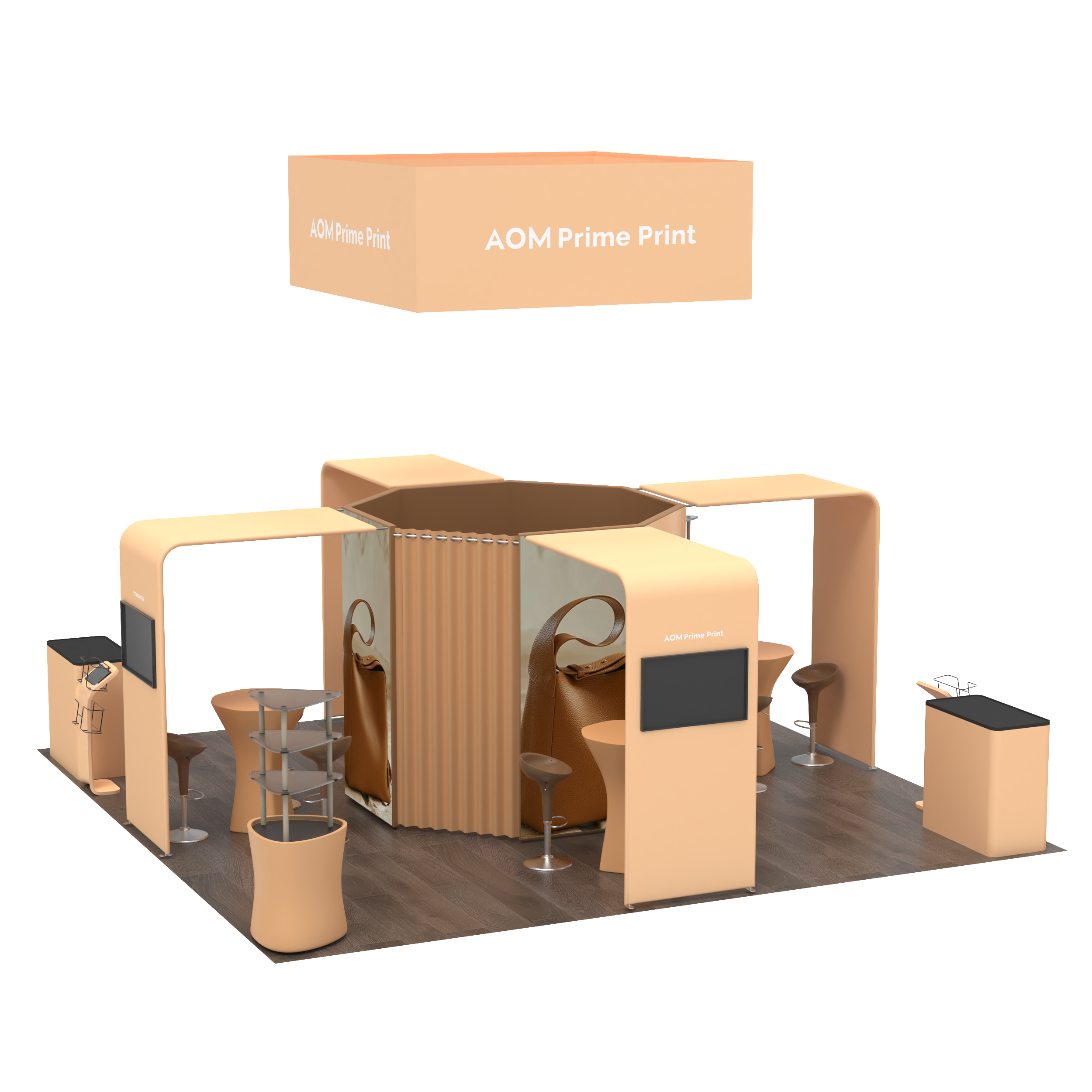 ウェルカムボード aoao 20x20 Waveline Trade Show Displays – Large Custom & Portable Booth