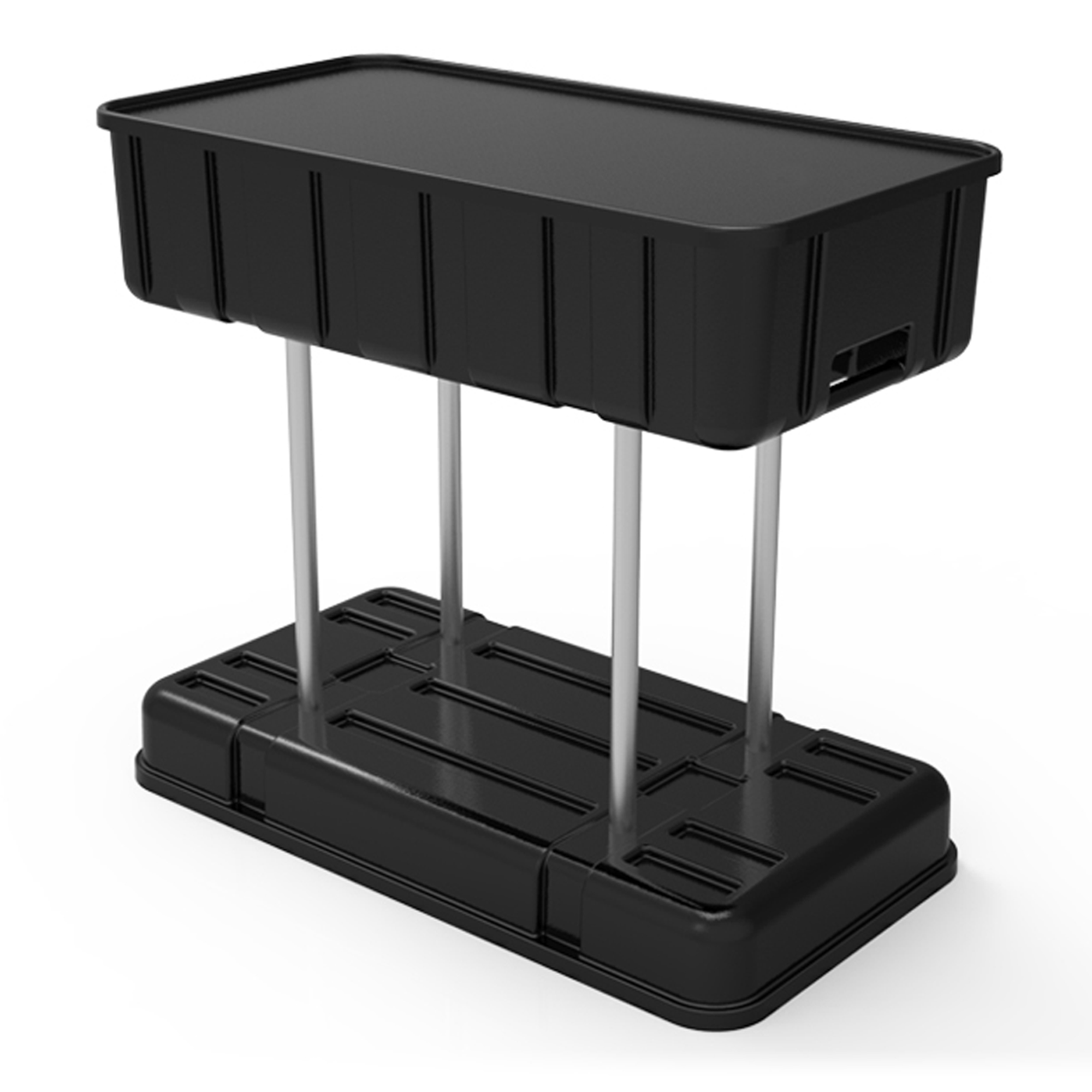 10x10 Curved Trade Show Booth with Fabric Backwall and Podium