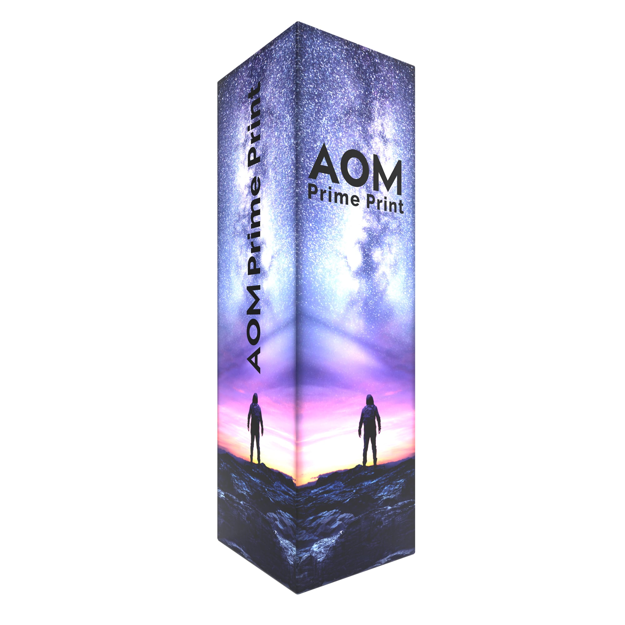 square backlit trade show display tower